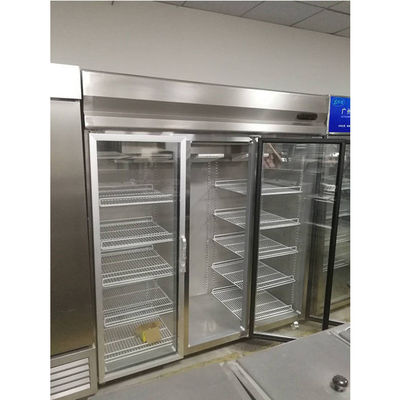 Refrigerador de vidro ereto da porta da porta 650W 3 refrigerar de ar