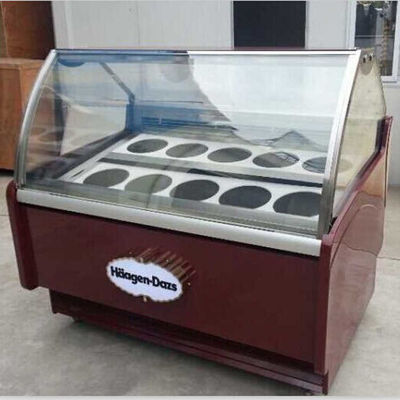 congelador de degelo da exposição de 1500*1130*1350mm auto Gelato