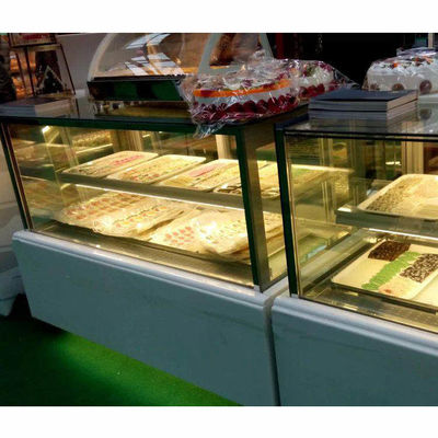 Refrigerador quadrado refrigerando eficiente da exposição da padaria de 1.5m