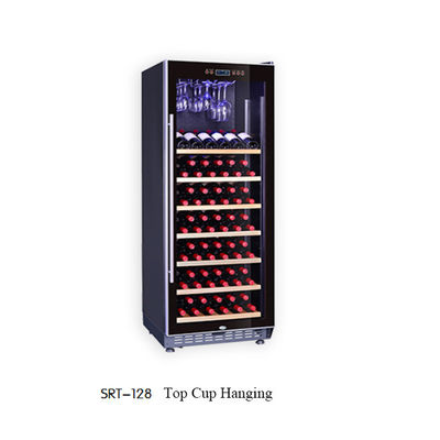 refrigerador autônomo do vinho das garrafas de vidro da porta 135w 110
