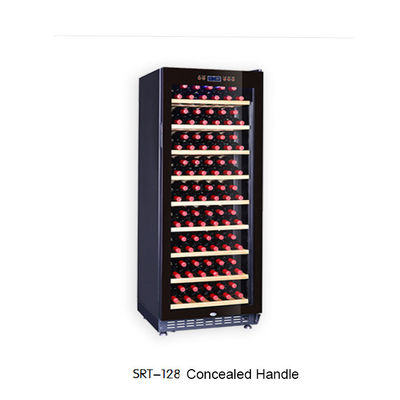refrigerador autônomo do vinho das garrafas de vidro da porta 135w 110