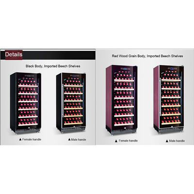 Refrigerador comercial refrigerando direto da exposição do vinho de 105W 188L