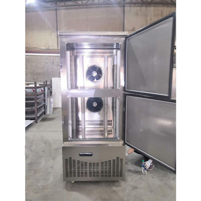 14 bandejas ventilaram o congelador de refrigerador de aço inoxidável comercial