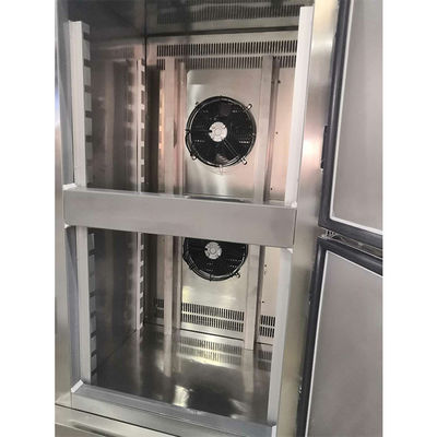 14 bandejas ventilaram o congelador de refrigerador de aço inoxidável comercial
