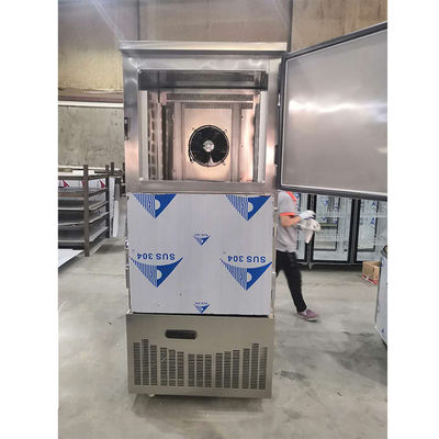 14 bandejas ventilaram o congelador de refrigerador de aço inoxidável comercial