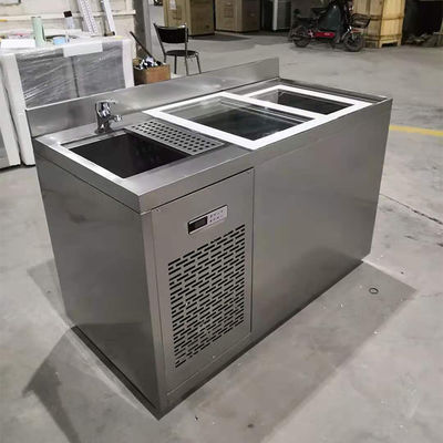 refrigerador de 1.5m 5ft SS Undercounter com porta deslizante