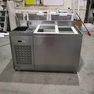 refrigerador de 1.5m 5ft SS Undercounter com porta deslizante