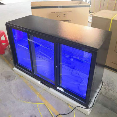 3 porta 330L sob o refrigerador contrário da barra com luz azul