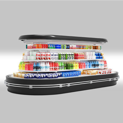 Tipo oval refrigerador de R404A da exposição de Multideck dos equipamentos de refrigeração do supermercado