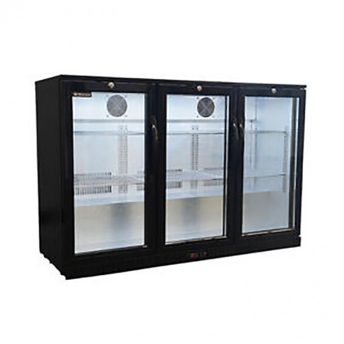 refrigerar comercial do fã do congelador de refrigerador 220V da porta 220W de vidro tripla 50Hz 0