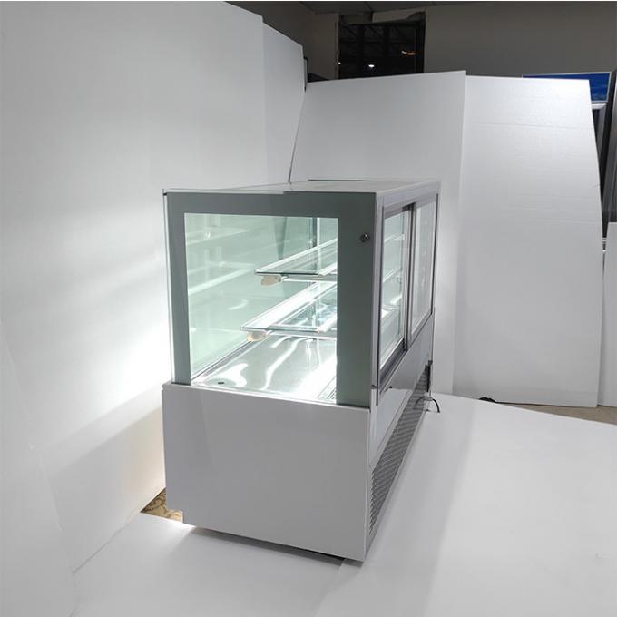 congelador de refrigerador comercial do bolo de vidro da dupla camada 650W 2