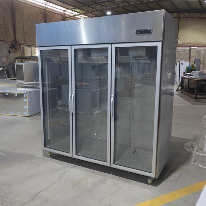 congelador de refrigerador de aço inoxidável comercial de 110W 1500L 1