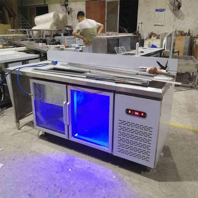 congelador de refrigerador de aço inoxidável comercial de 450L 60Hz 2