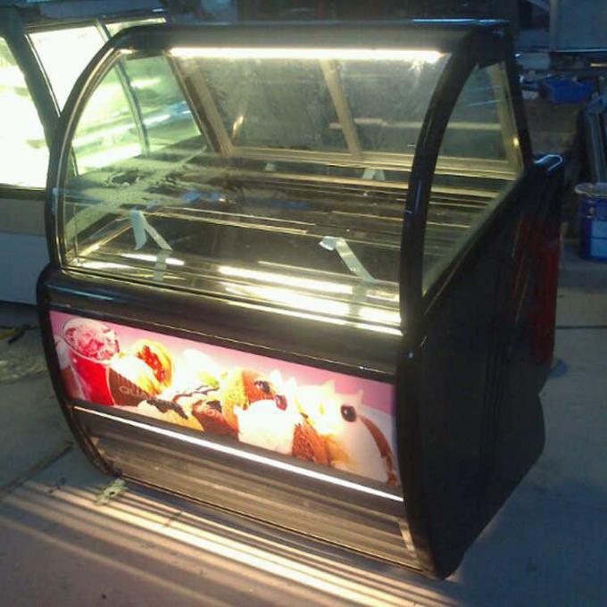 congelador da exposição do gelado refrigerar de ar de 1.2m para o serviço do auto 0
