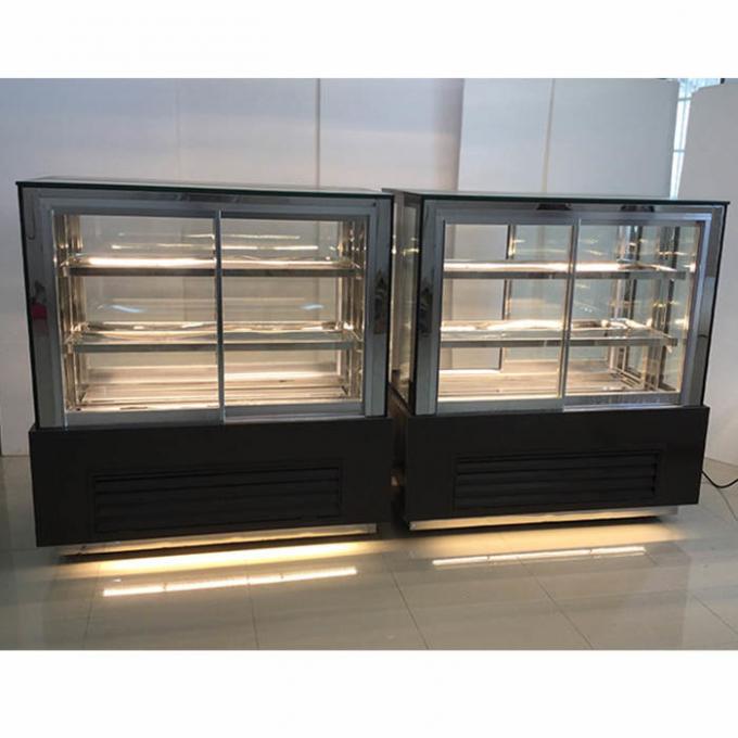 diodo emissor de luz de 1500*730*1250mm que ilumina o refrigerador da exposição da padaria de Secop 0