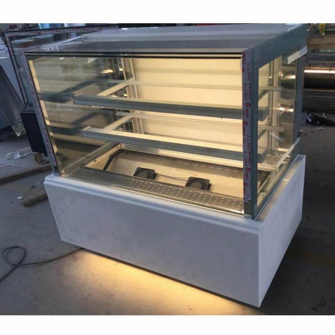 Refrigerador de mármore de vidro da exposição da padaria do CE do revestimento de três camadas 0