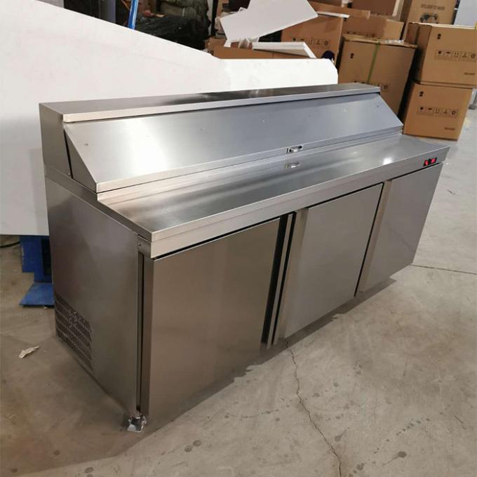 Congelador de refrigerador comercial da exposição 300W da salada 0