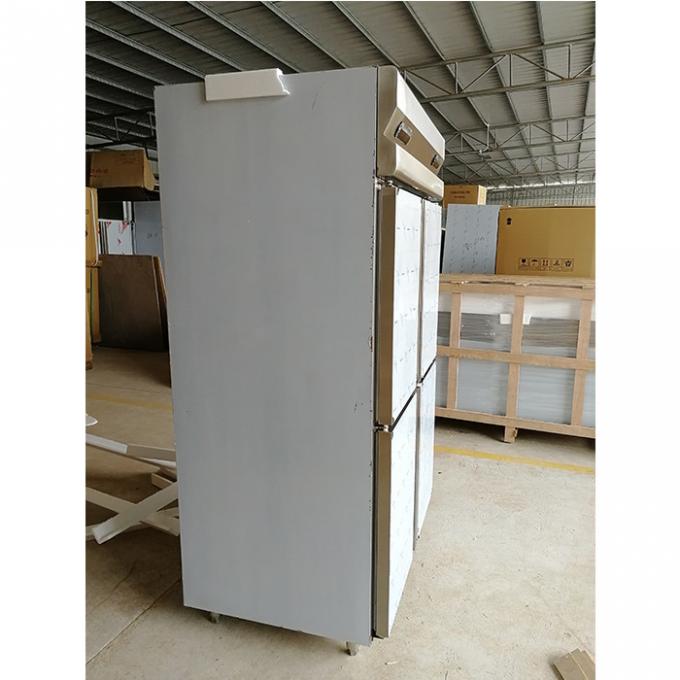 4 congelador de refrigerador de aço inoxidável comercial da porta 300W 1