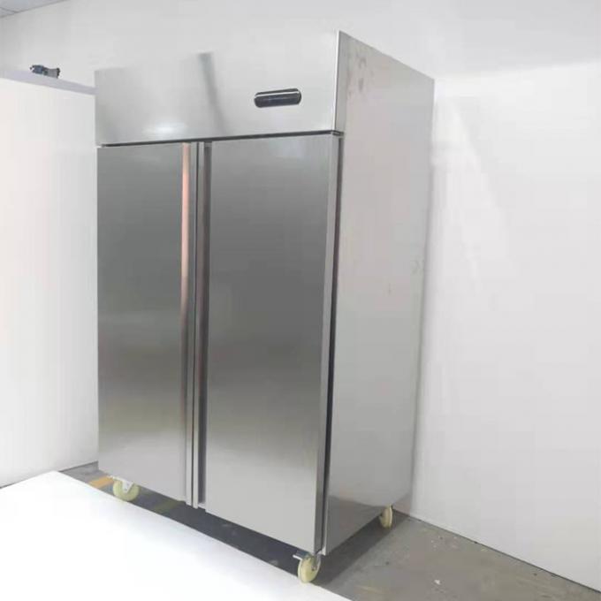 Congelador comercial de aço inoxidável da porta dobro de Yxfridge 1