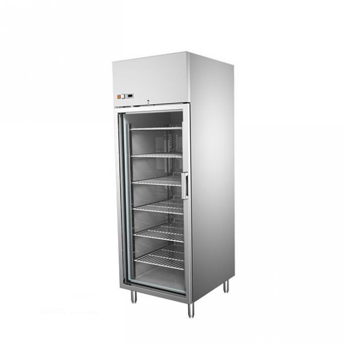 congelador de refrigerador de aço inoxidável comercial de 500L 260W 1